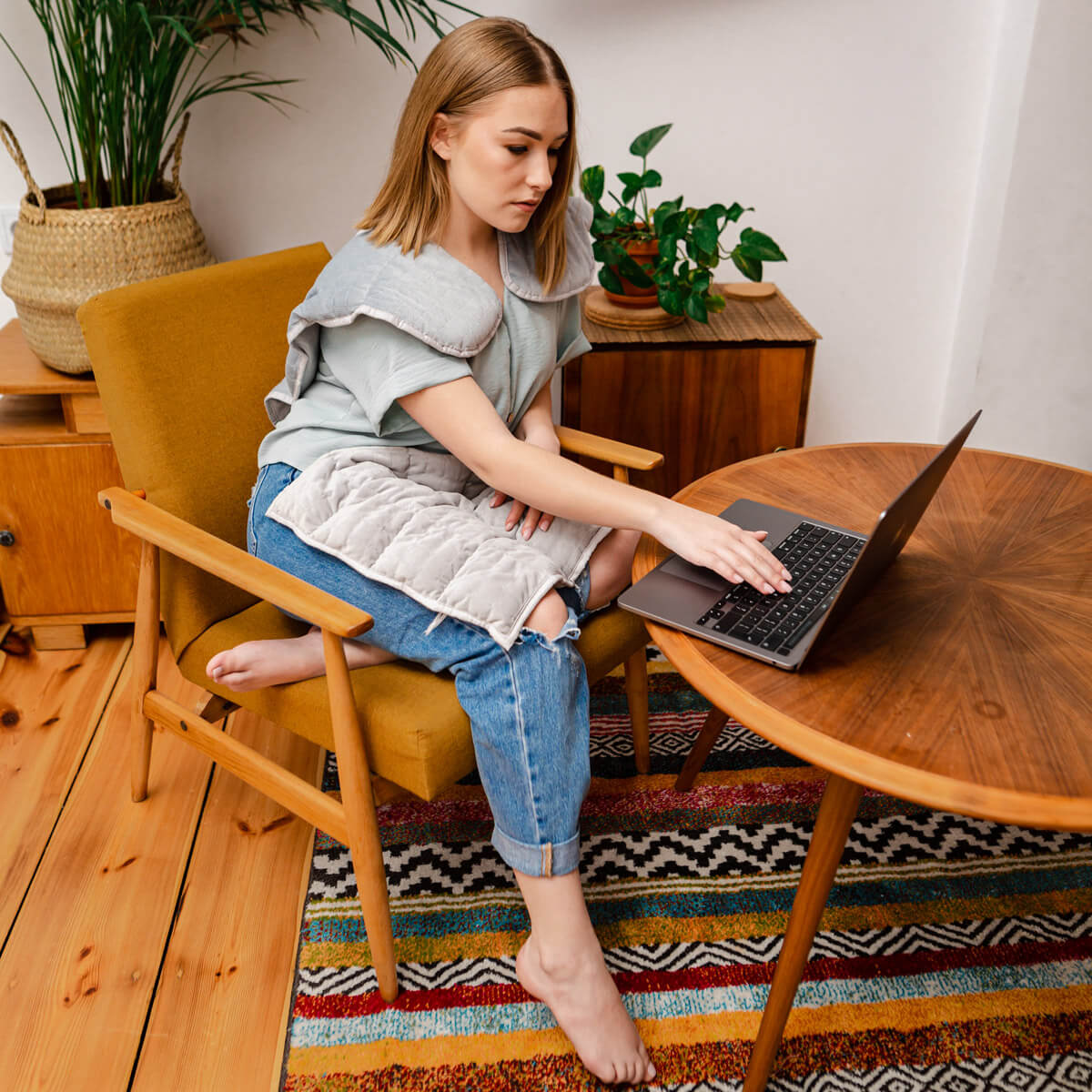 Zestaw Home Office kolor szary Zestaw Home Office