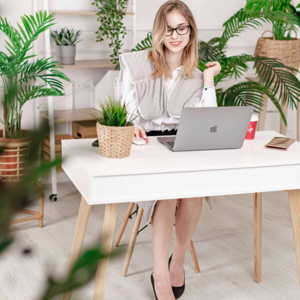 Zestaw Home Office kolor szary Zestaw Home Office