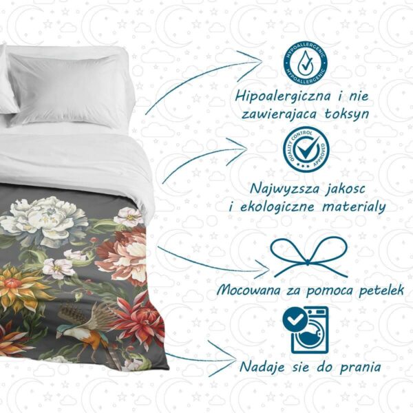 kołdra obciążeniowa z serii floral birds