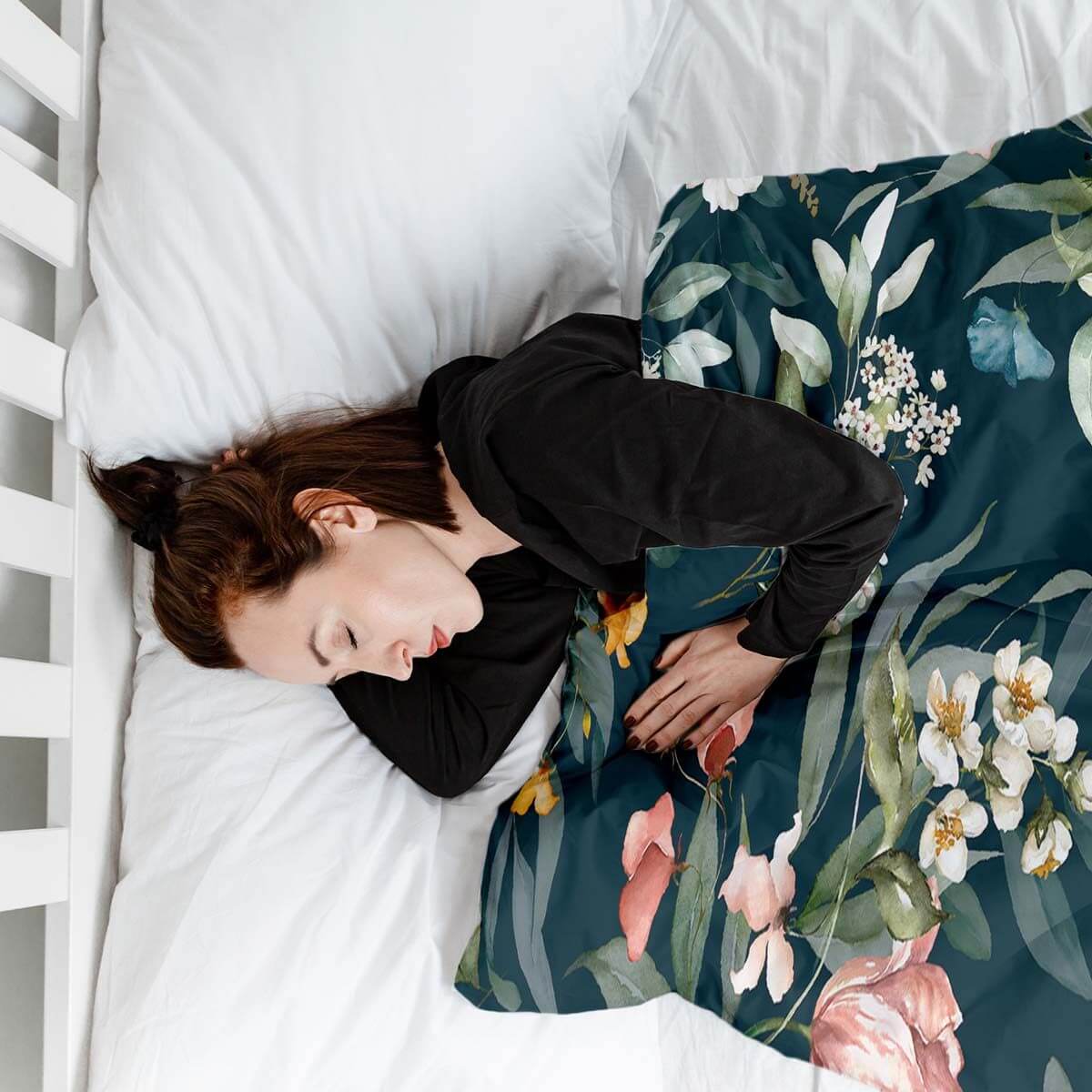 kołdra obciążeniowa z serii floral watercolor floral