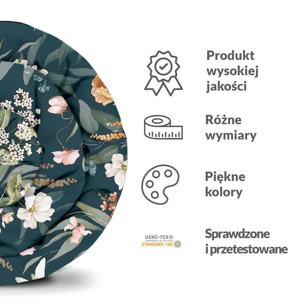 kołdra obciążeniowa z serii floral watercolor floral